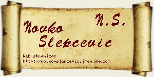 Novko Slepčević vizit kartica